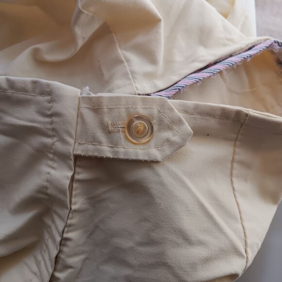 25" Vintage 1970's Womens Skirt COUNTRY YELLOW Taper COTTON BLEND Skort Shorts - Picture 6 of 9